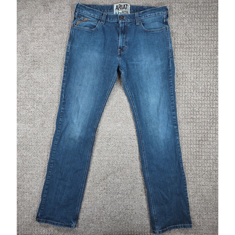 Ariat M7 Rocker Straight Leg Jeans Mens 36x36 Blue Denim Pants